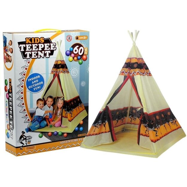 Bērnu telts Indians ar 60 bumbiņām