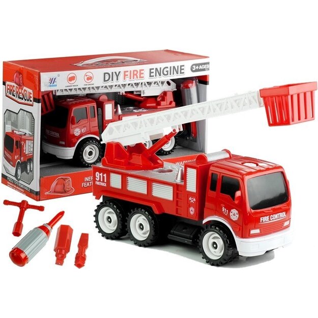 Rotaļlietu ugunsdzēsēju mašīna