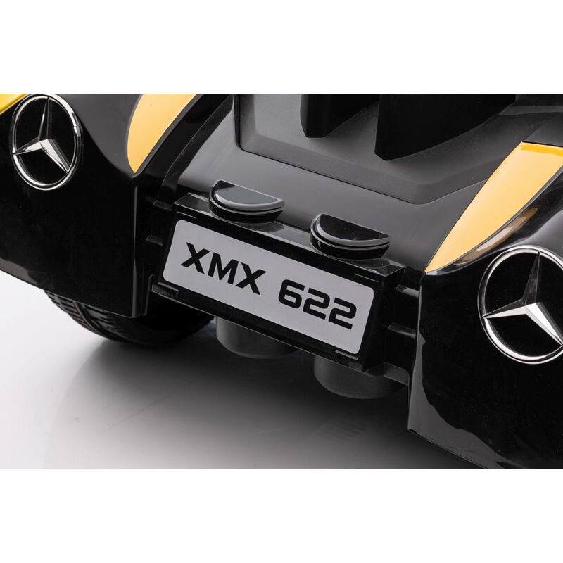 Vienvietīgs elektromobilis Mercedes XMX622 LCD , dzeltens