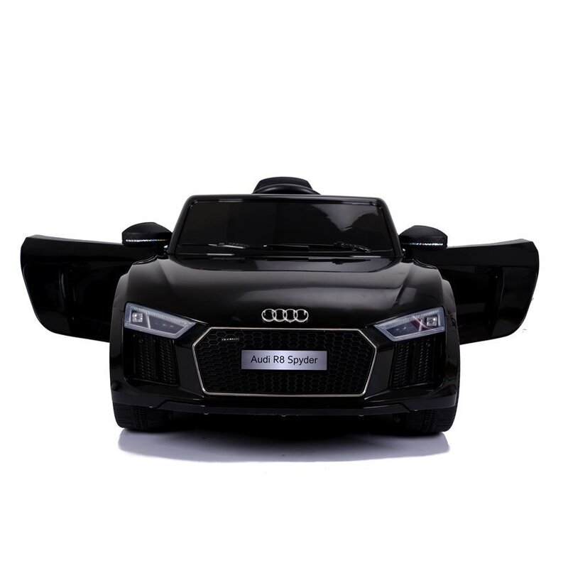 Bērnu vienvietīgs elektromobilis Audi R8 Spyder, melns