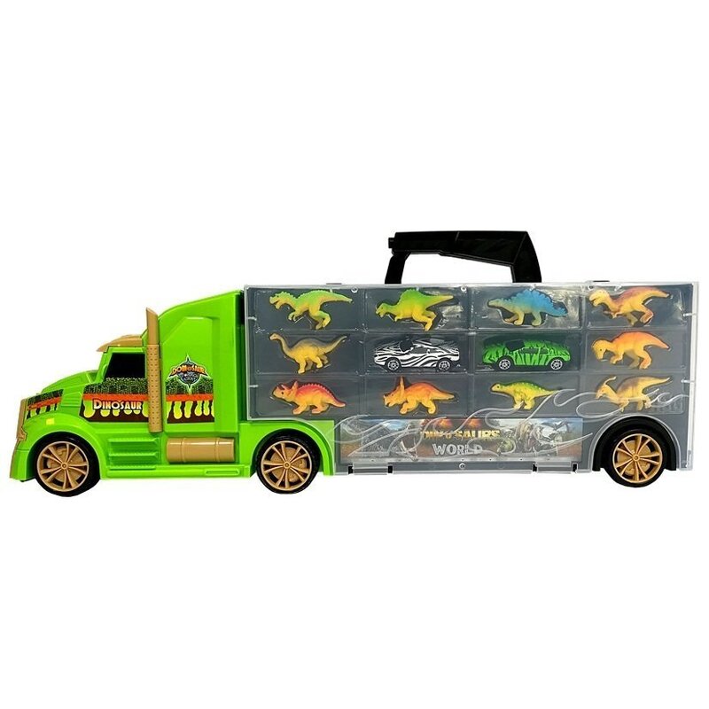 Kravas automašīna ar dinozauriem