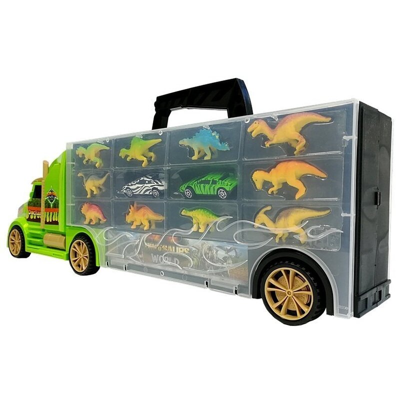 Kravas automašīna ar dinozauriem