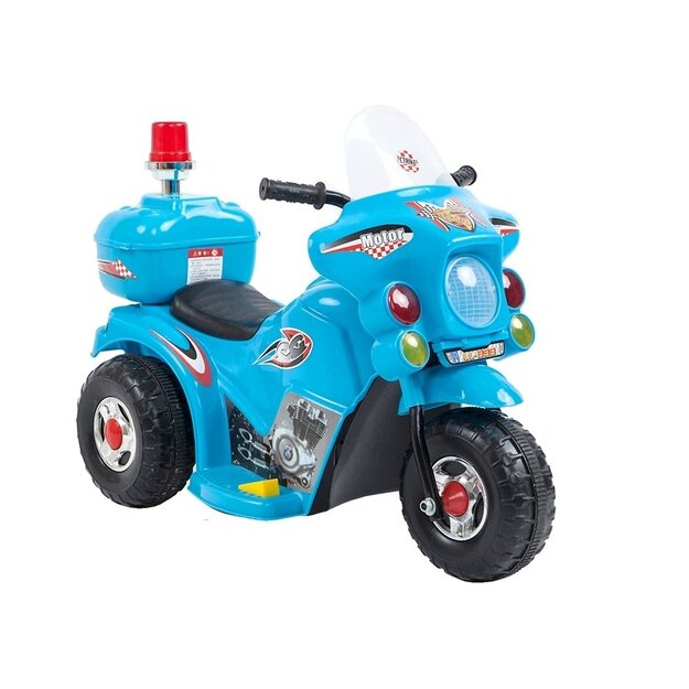 Bērnu elektriskais motocikls, zils