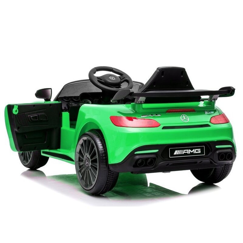 Mercedes GT R akumulatora automobilis, zaļš