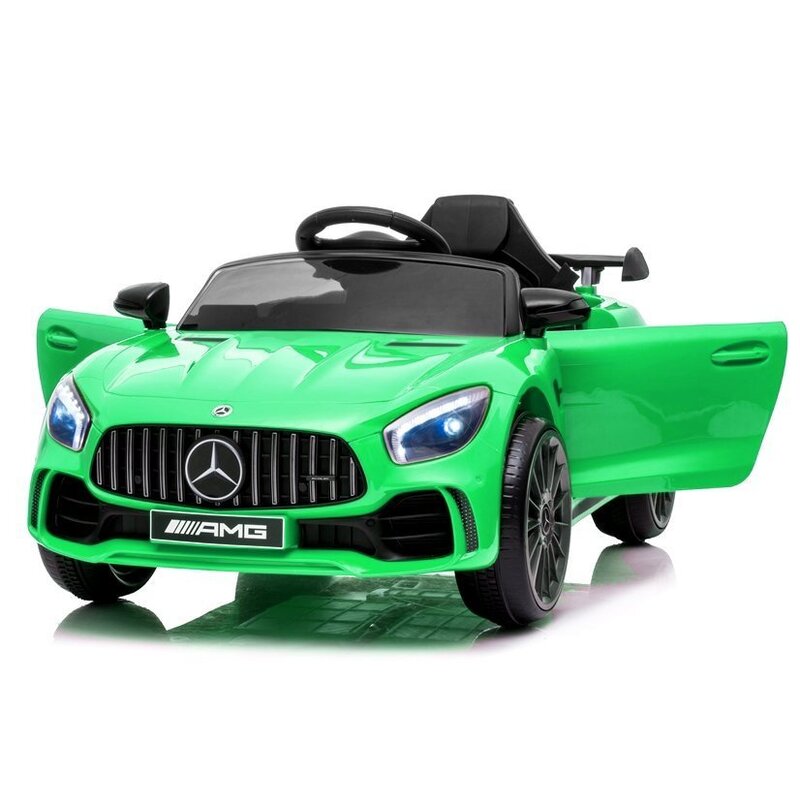 Mercedes GT R akumulatora automobilis, zaļš
