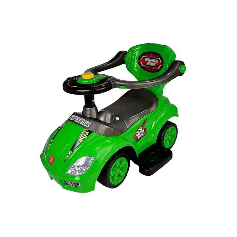 Bērnu stūmjama automašīna "3in1", zaļa