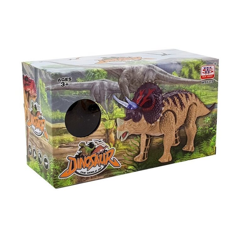 Rotaļlietu dinozaurs "Triceratopss", brūns