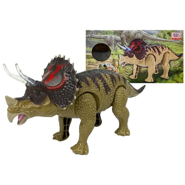 Rotaļlietu dinozaurs "Triceratopss", zaļš