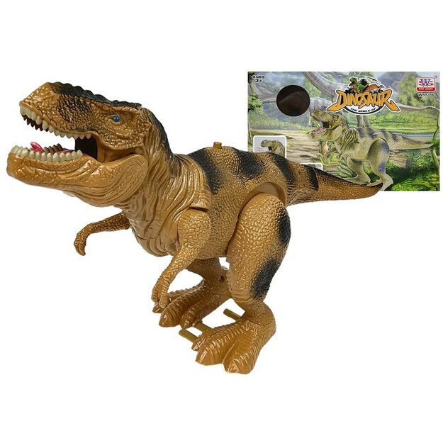 Kustīgs dinozaurs Tiranozaurs  ar skaņas un gaismas efektiem, zaļš