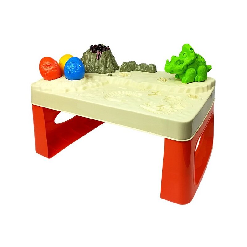 Radošs galds ar plastilīnu "Dinozauri"