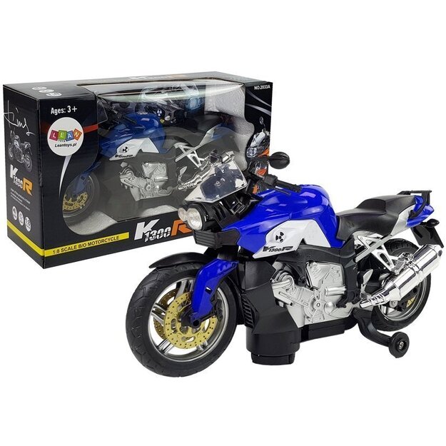 Rotaļu motocikls, zils