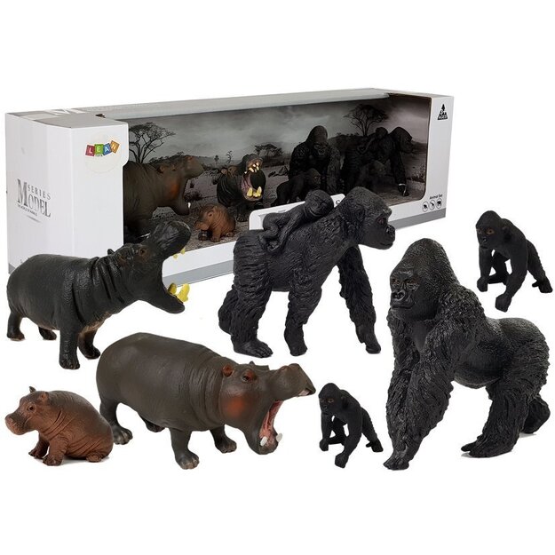 Safari dzīvnieki (Hipopotams, gorilla)