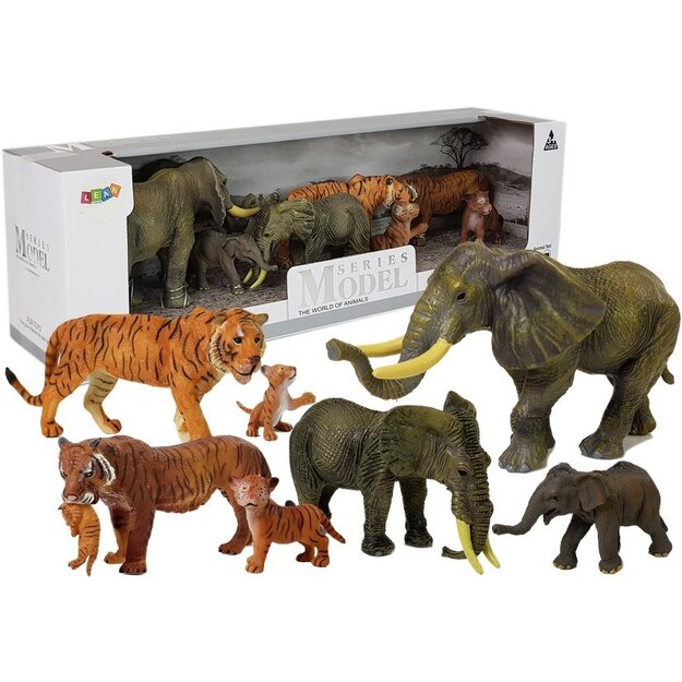 Safari dzīvnieki (zilonis, tīģeris)