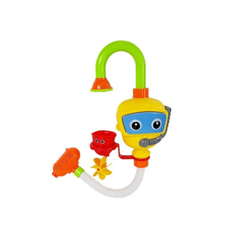Vannas rotaļlieta „Robot Fountain“, daudzkrāsaina