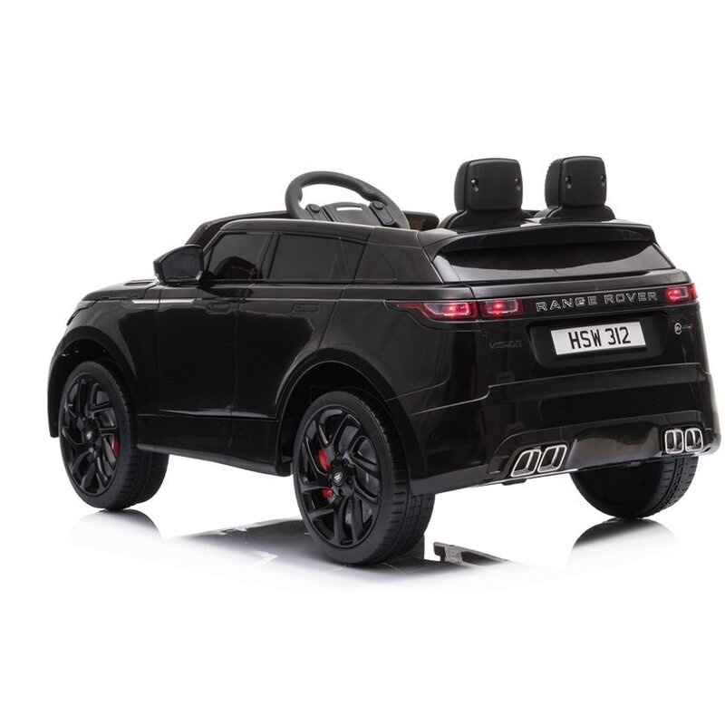 Bērnu vienvietīgais elektromobilis "Range Rover", lakots - melns