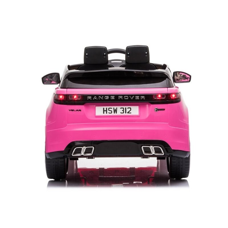 Bērnu vienvietīgais elektromobilis "Range Rover", lakots-rozā