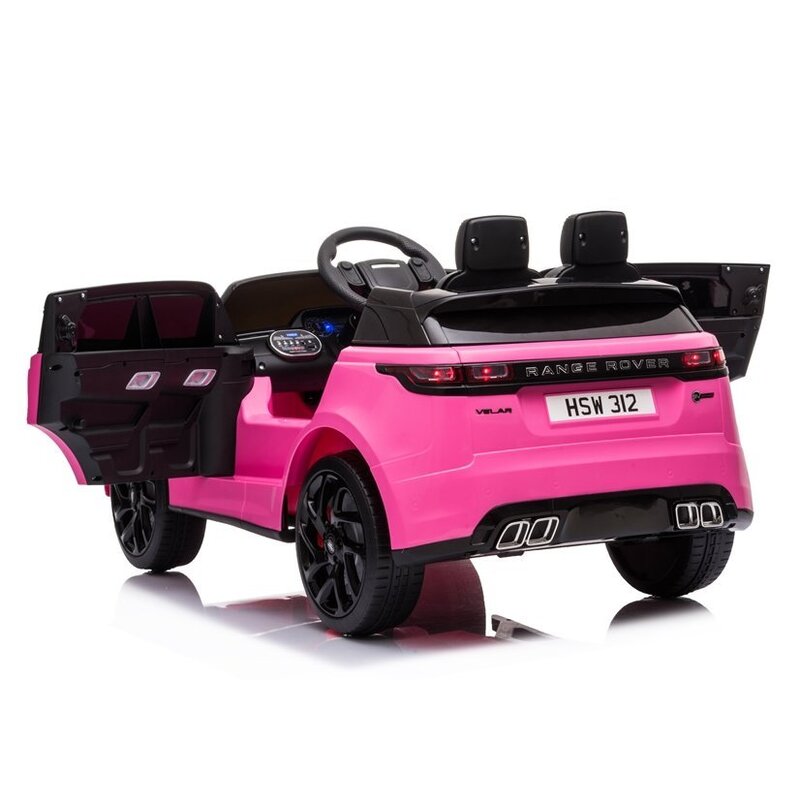 Bērnu vienvietīgais elektromobilis "Range Rover", lakots-rozā