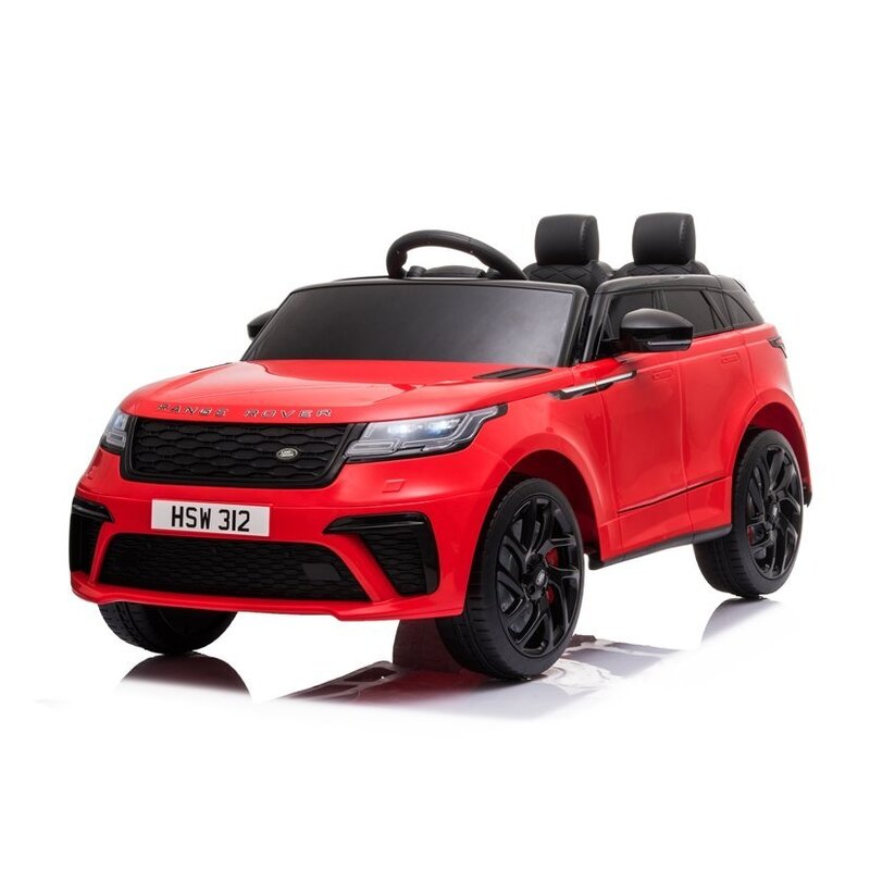 Bērnu vienvietīgais elektromobilis "Range Rover", lakots - sarkans