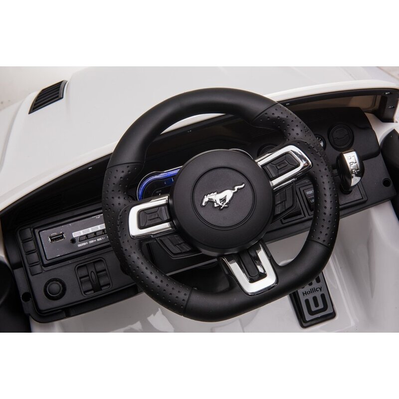 Bērnu vienvietīgs elektromobilis - Ford Mustang GT, balts