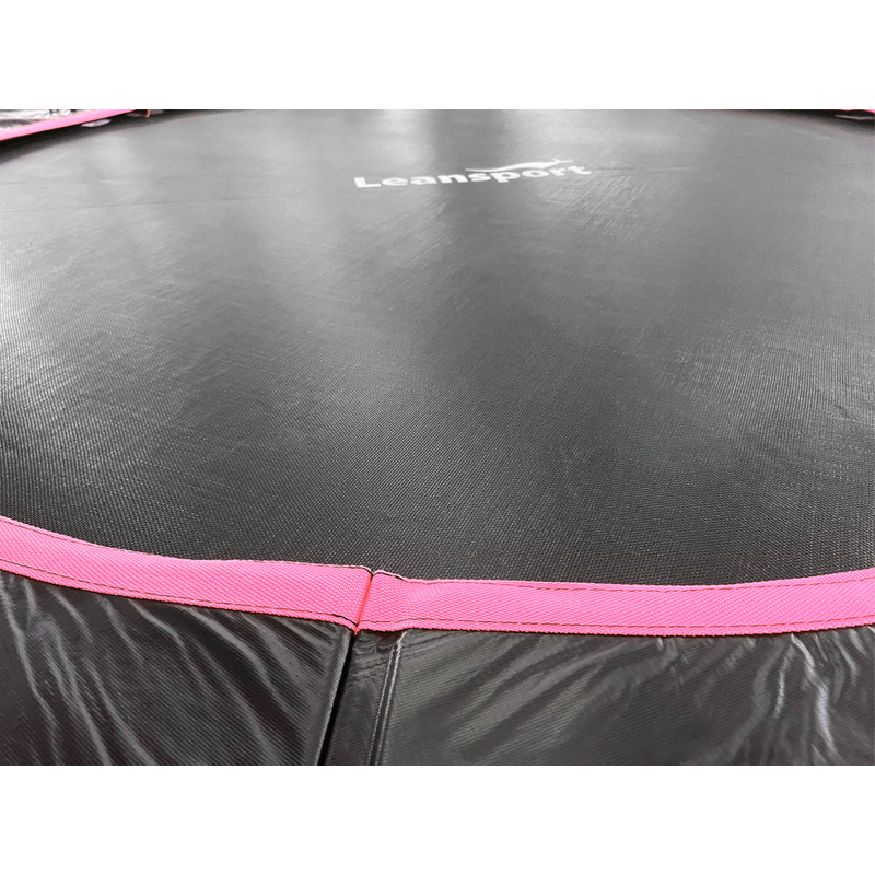 Batuts Lean Sport Max 366 cm, melns ar rozā