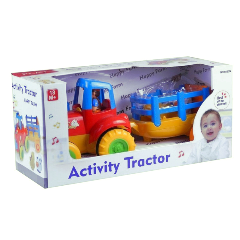Rotaļu traktors ar mājdzīvniekiem