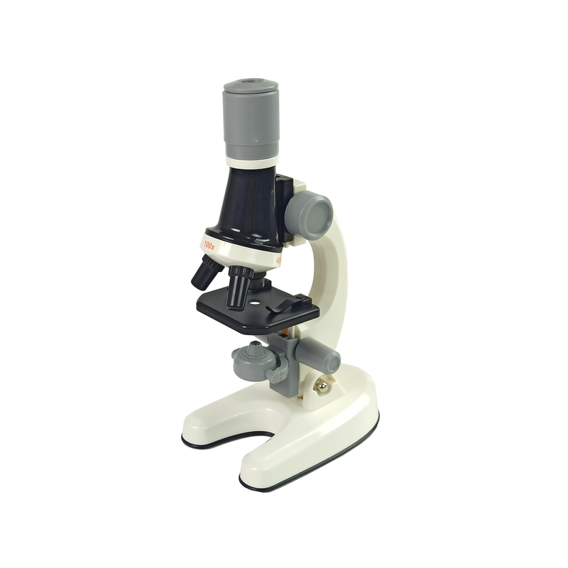 Rotaļlietu mikroskopa komplekts, balts