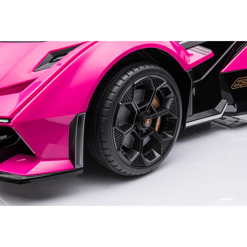  Vienvietīgais elektromobilis Lamborghini GT, rozā krāsā