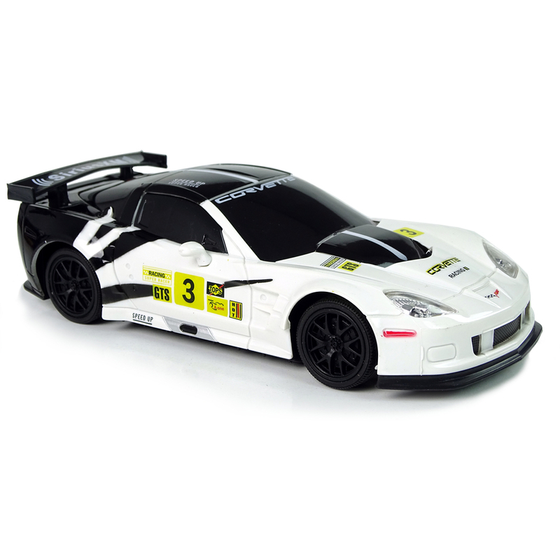 Sporta tālvadības automašīna Corvette C6.R 1:24, balta