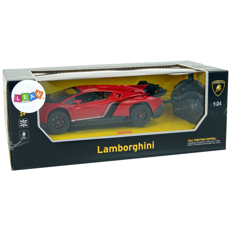 Tālvadības sporta auto Lamborghini, sarkans