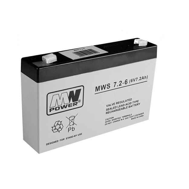 AGM gēla akumulators 6V7,2Ah