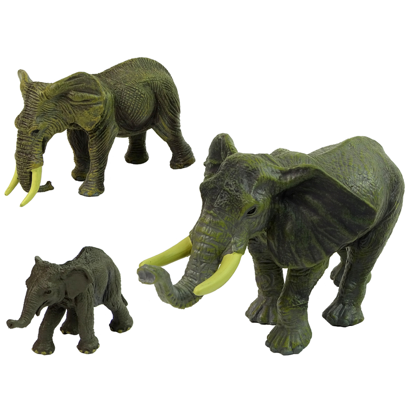 Āfrikas dzīvnieku (zilonis, tīģeris) figūriņu komplekts