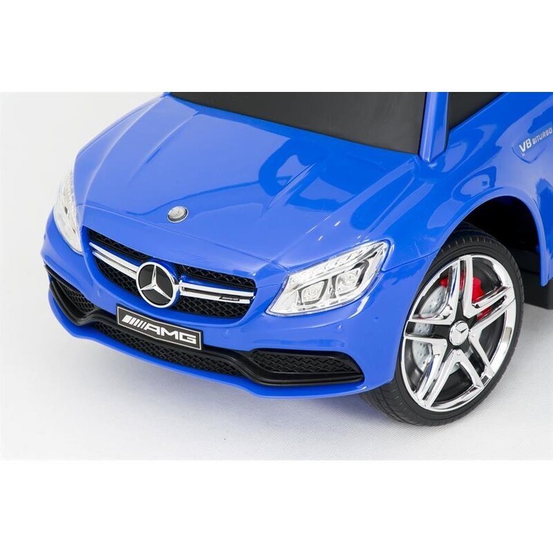 Stumjama mašīna ar rokturi - Mercedes C63, zila