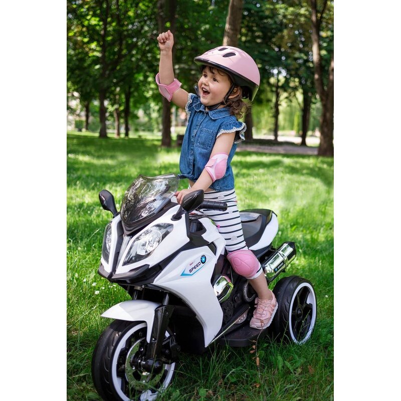 Bērnu elektriskais motocikls - Speed, balts