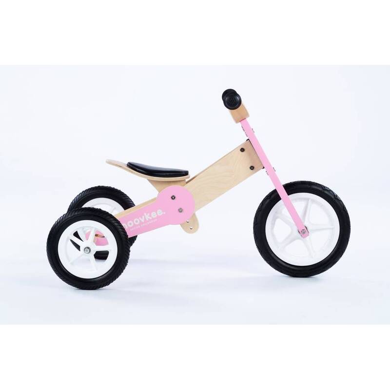 Koka balansa velosipēds - Moovkee, rozā