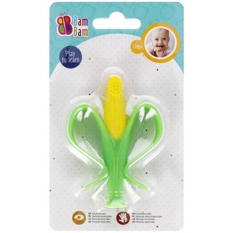 Bam Bam košļājamā rotaļlieta - kukurūza, zaļa